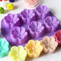 Comprar Molde De Silicón Flores Jabones Velas Cupcakes Repostería