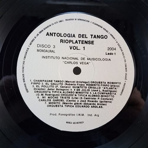Antologia Del Tango Rioplatense Vol 1 Box 3 Vinilos Lp Ex (Usado)