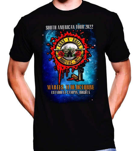 Camiseta Premium Rock Estampada Guns And Roses Concierto 