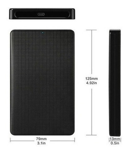Carcasa Para Disco Duro De 2.5 Pulgadas A Usb Tipo C 3.1 Negro