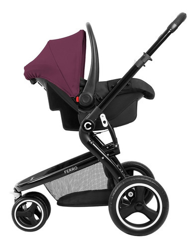 Coche Ferro 3 En 1 Carestino Jogger Mora + Accesorios