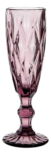 3 Copas Cristal Vino Flauta Libia Grande 170ml Color Color Púrpura