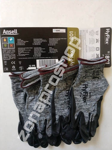 Pack 5 Pares Guantes Anticorte Hyflex ® 11-801 Talla # 9