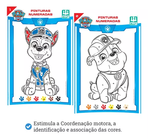 Kit Atividade Patrulha Canina Pintura E Jogo Educativo - Nig