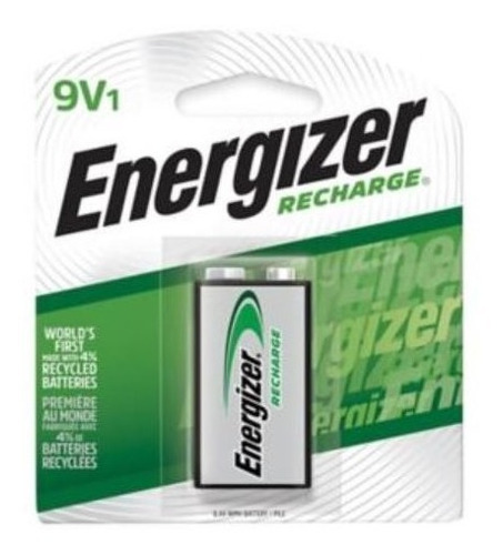 Pila 9v Energizer Recargable Rectangular