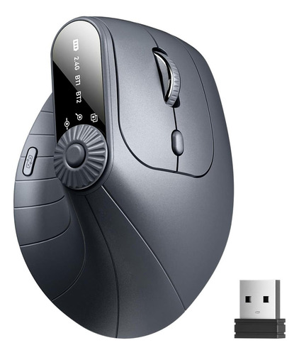 Mouse Vertical Ergonómico, Mouse Óptico Inalámbrico Bluetoot