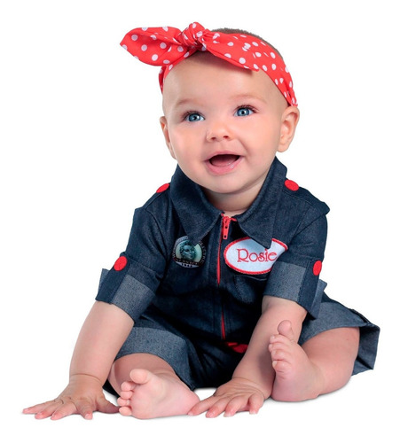 Disfraz Talla 18 Meses  2t Para Niña Rosie The Riveter,