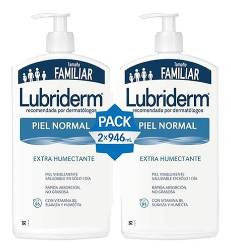 2 Crema Lubriderm Piel Normal 946ml - mL a $60