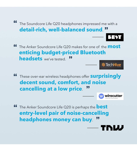 Auriculares Anker Soundcore Life Q20 Hybrid Active Noise ...