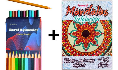 Mandalas De Flores Y Animales Relax + Caja 12 Colores