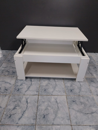 Mesa Ratona Levadiza Tapa Elevable Blanco