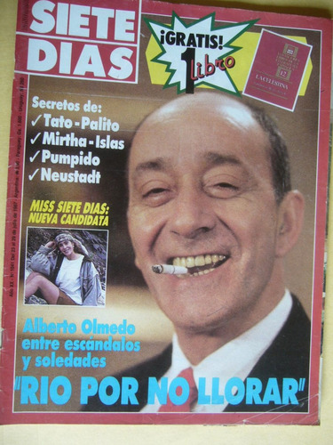 Olmedo Palito Ortega Troilo Tato Bores / Siete Días / 1987