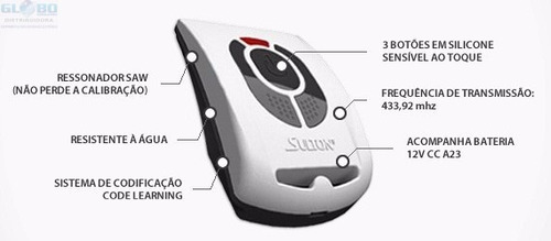 Controle Remoto Sulton 1037 Prova D Água 2 Und