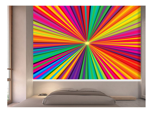 Adesivo De Parede Geométrico Abstrato Colorido 3,5m² Gmt99