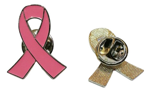 Pin Broche Metálico Contra Cáncer De Mama