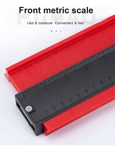 Calibrador Contornos Irregular Rojo (15 Cm)
