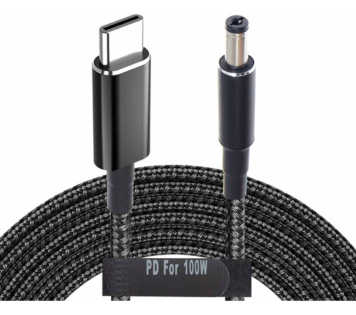 Cable Adaptador Usb C A 0.217 In, Trenzado, 19 V, 20 V, 100 