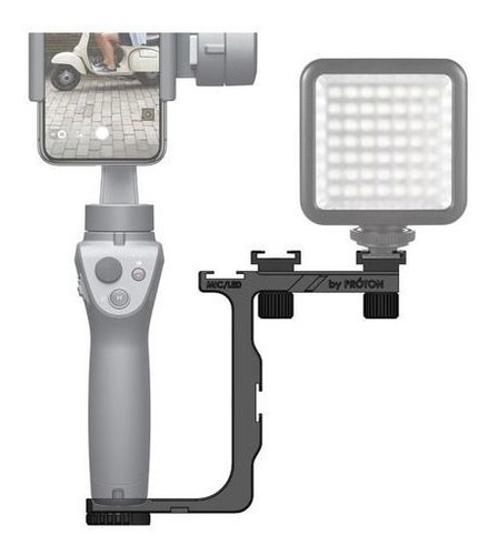 Suporte Para Iluminador E Microfone Na Dji Osmo Mobile 2