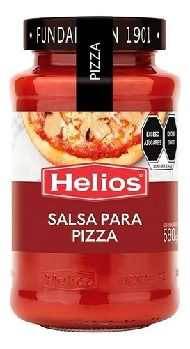 2 Pza Salsa Para Pizza Helios Sin Gluten 580 G