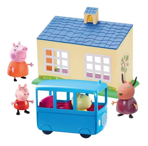 Escolinha E Ônibus Escolar Peppa Pig - Dtc 4858