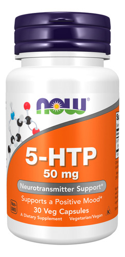 5-h-t-p 50mg Now Foods 30 Cápsulas Importado