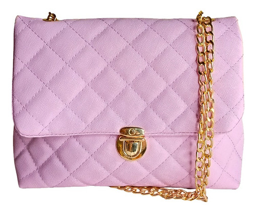 Bolso De Dama Dibella Bandolera Abollonado Asa De Cadena