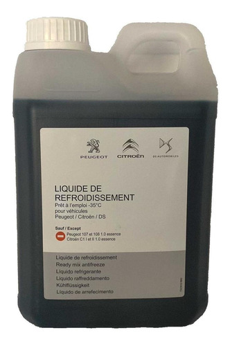 Liquido Refrigerante Peugeot 208 Original 2 Litros