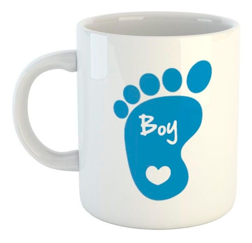 Taza De Plastico Huella Celeste Bebe Niño