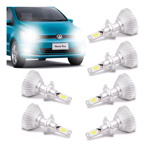 Kit Lampada Xenon Super Led Fox Farol E Milha 6000k