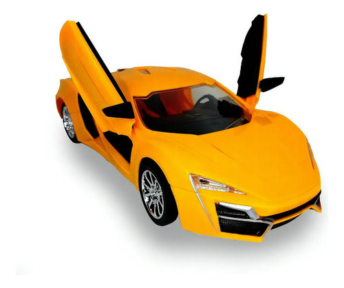 Carrinho Controle Remoto Max Speed Lamborghini Com Luz Cor Amarelo