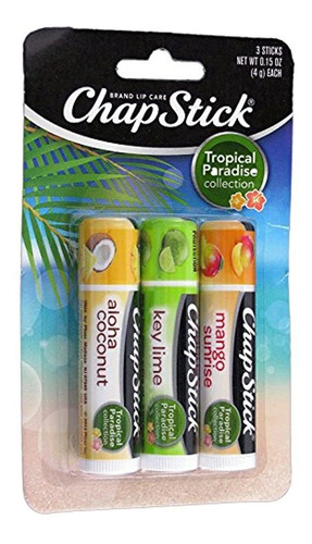 Chapstick Trop Paradise 3 Tamaño .45z Chapstick Paraíso