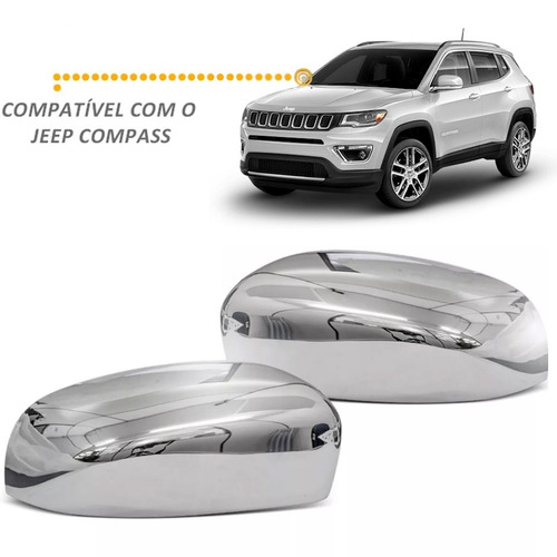 Capa De Retrovisor Cromado Jeep Compass 2018