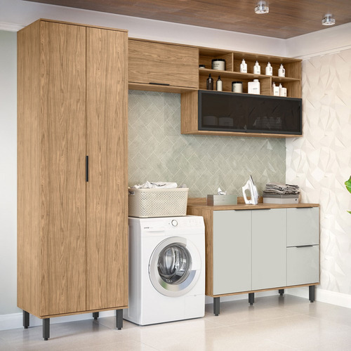 Lavanderia Completa Toscana 6 Portas 3 Gavetas 100% Mdf