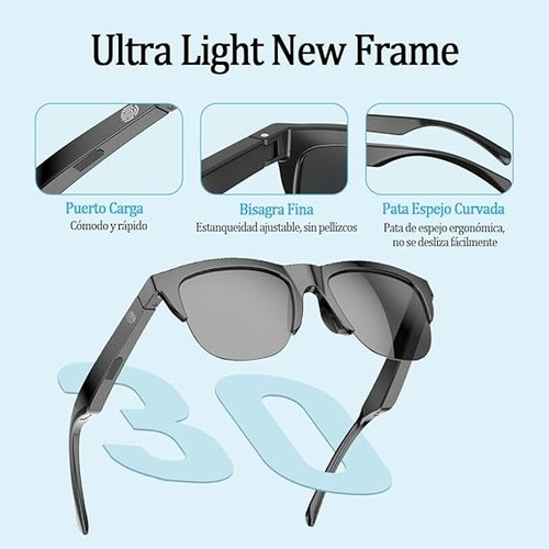 Lentes Gafas Inalámbricas Inteligentes Bluetooth Touch