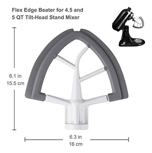 Batidor De Borde Flexible Para Batidora De Pedestal Con Cabe