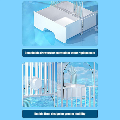 Baño De Aves Para Jaula - 9.45 Pulgadas De Bañera De Loro