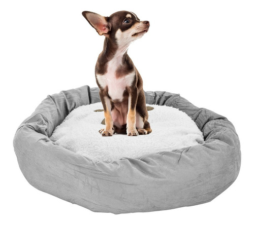 Cama Para Perros Samba Cómoda De Forma Circular Blanca