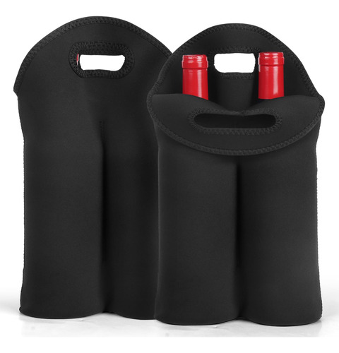 Xtks Paquete De 2 Bolsas Transportadoras De Vino, 4 Botellas