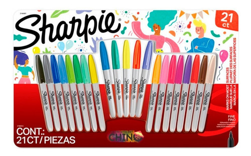 Marcador P/colorear Sharpie Nacional X21 Punta Fina 2146491