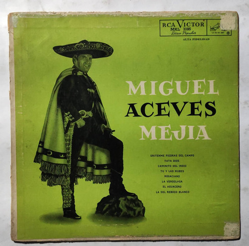 Miguel Aceves Mejia Lp Caja Suelta Sin Disco Años 50's