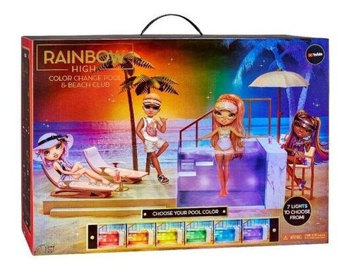 Rainbow High Color Change Pool/beach Clubb Playset 