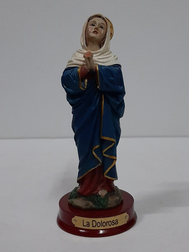Estatua De La Virgen Dolorosa - 15 Cm - Resina Poliéster