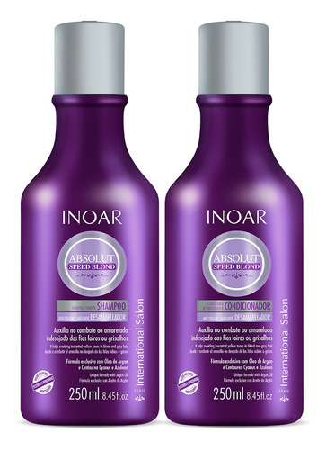 Imagem 2 de 7 de Kit Inoar Absolut Speed Blond Duo 250ml Matizador