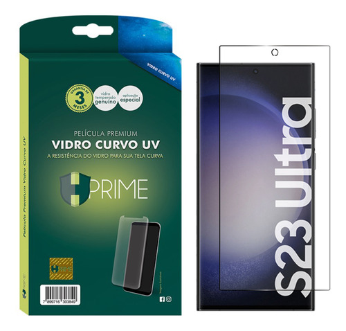 Película Hprime Samsung Galaxy S23 Ultra 6.8 Vidro Curvo Uv