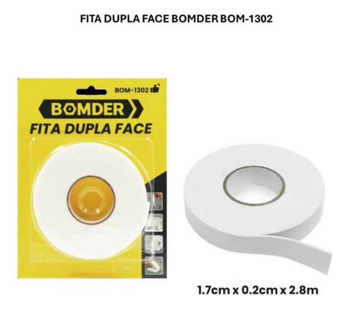 Kit 2 Fitas Banana Dupla Face Espuma Eva Fita Fixa Espelho