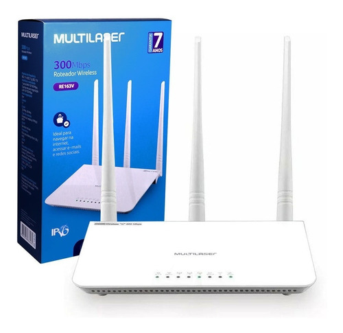 Roteador Sem Fio 300mbps 3 Antenas Wireless Wi-fi Multilaser