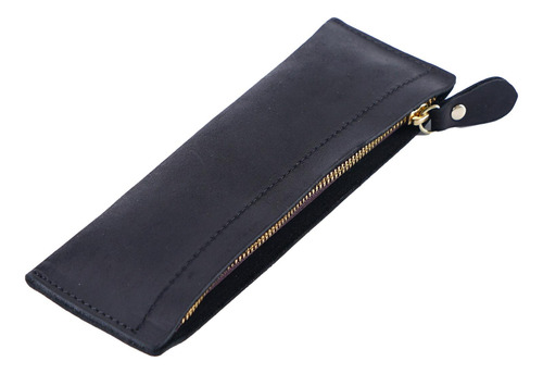 Cartera, Bolso, Portalápices, Pu, Clásico, Estuche Negro