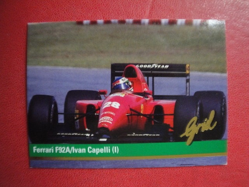 Figuritas Grid Formula 1 Año 1992 Ferrari F92a Nº27