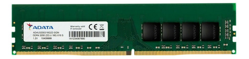 Memoria Ram Adata Ddr4 16gb 3200mhz Ad4u320016g22-sgn