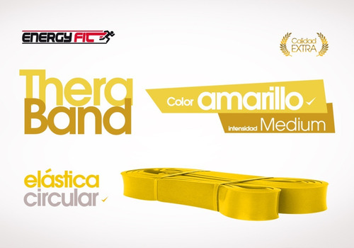 Imagen 2 de 8 de Banda Elastica Circular Larga 2,08m Medium Fitness Gimnasia